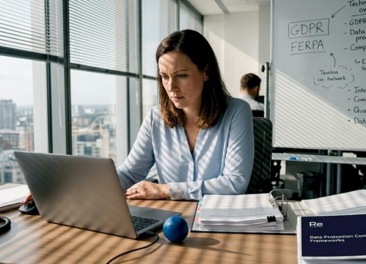 Data privacy best practices for education and manufacturing - Re-solution IT manager reviews compliance documents