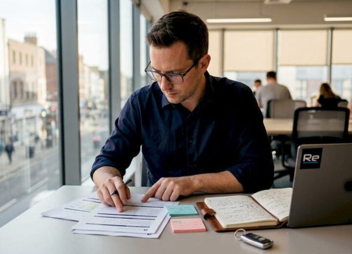 IT professional reviewing access audit documents