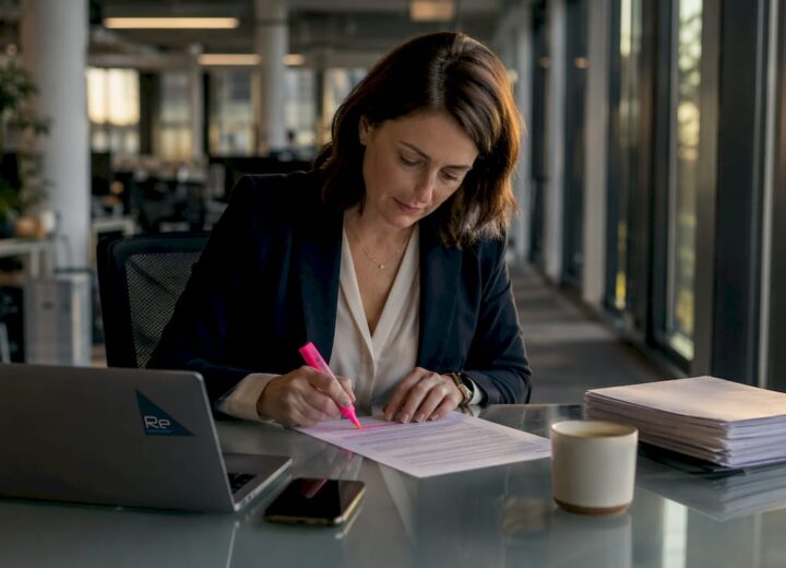 Data protection officer reviewing compliance documents