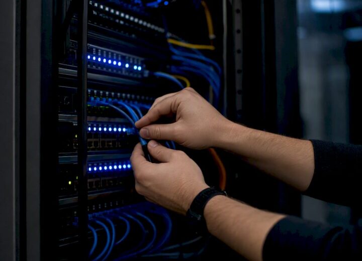 Hands testing network firewall connections