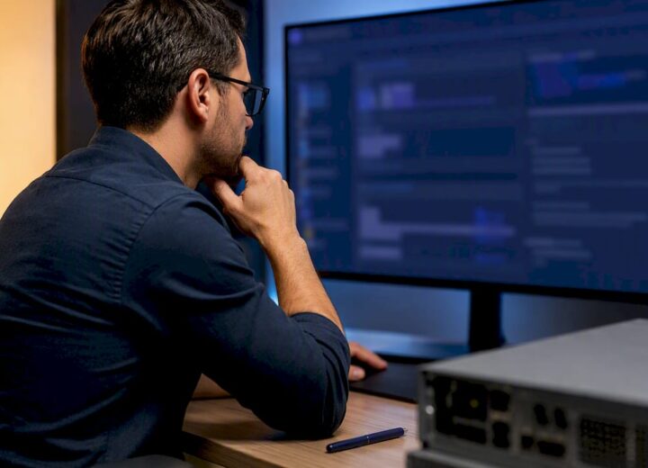 One Artefact Per Step: Firewall Audit Checklist for IT Security - Re-solution Analyst reviewing firewall policy in secure room