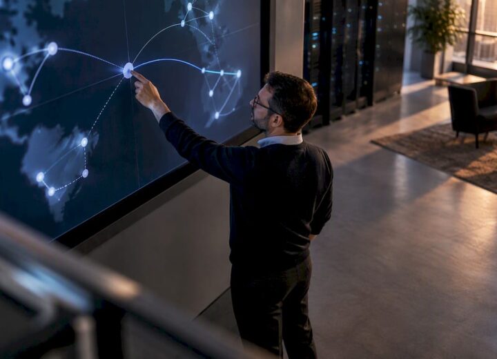 Architect reviewing multisite VPN topology
